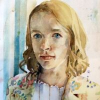 Watercolour portrait by Catherine MacDiarmid