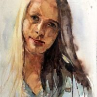 Catherine MacDiarmid - Watercolour portrait